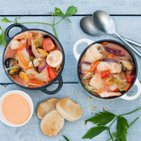 FERLEON ラウンド小鍋(フタ付) 同色4個セット